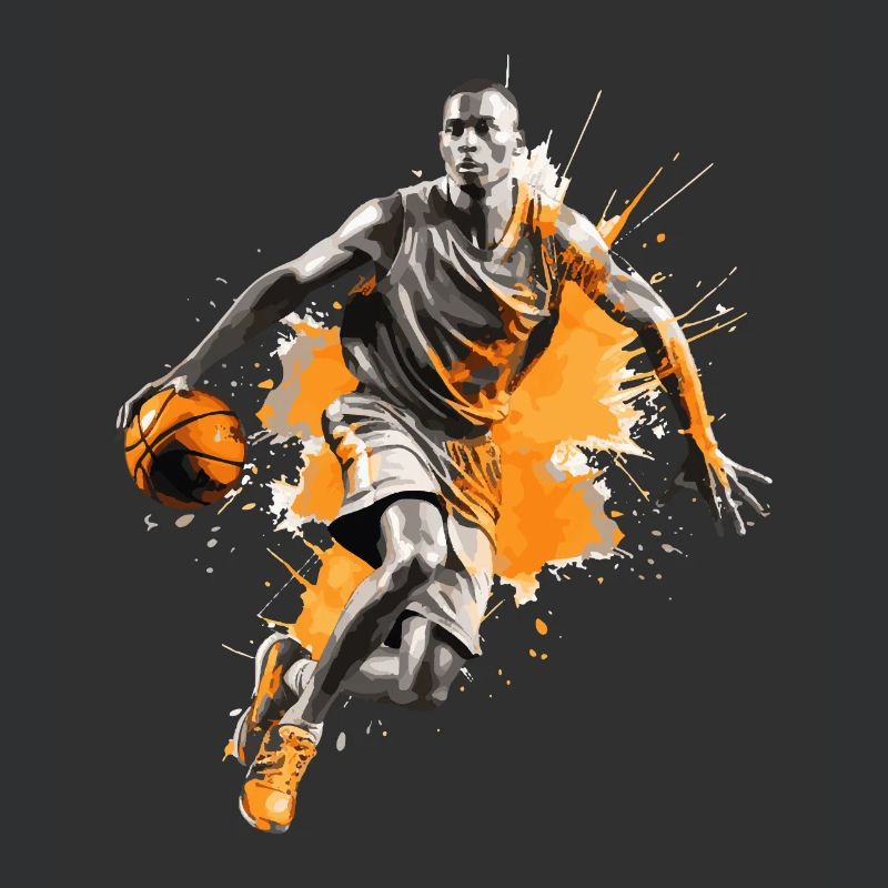 Basketteur Basketteur Dunking Splash Coloré