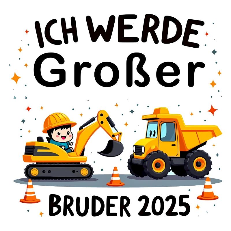 Ich Werde Großer Bruder 2025 Bagger Schwarz Kinder