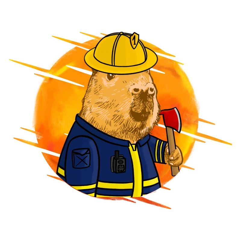 Capybara Firefighter