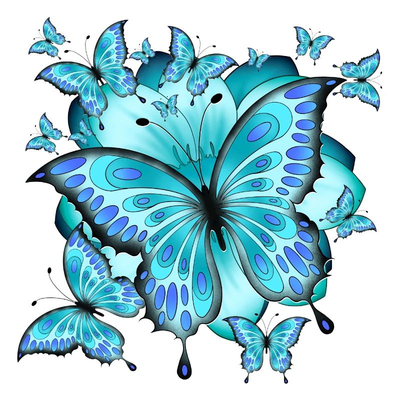 Schmetterlinge mit Blume