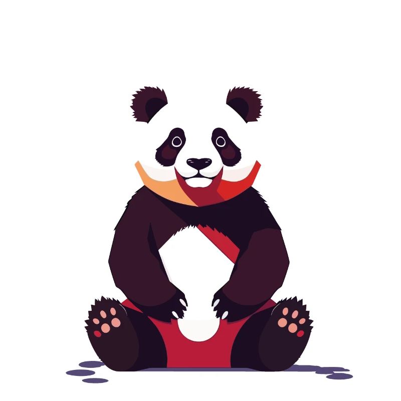 Panda Bear Drawing Cute Panda Animal Design