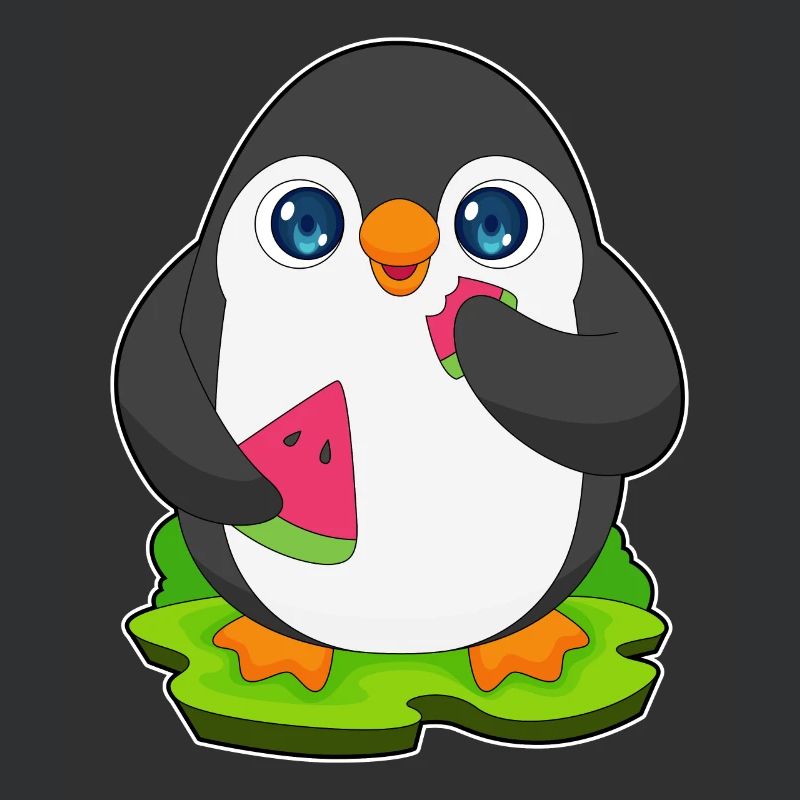 Fruit de pastèque pingouin