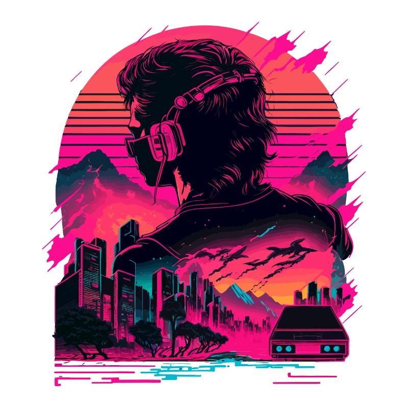 Synthwave-Raum