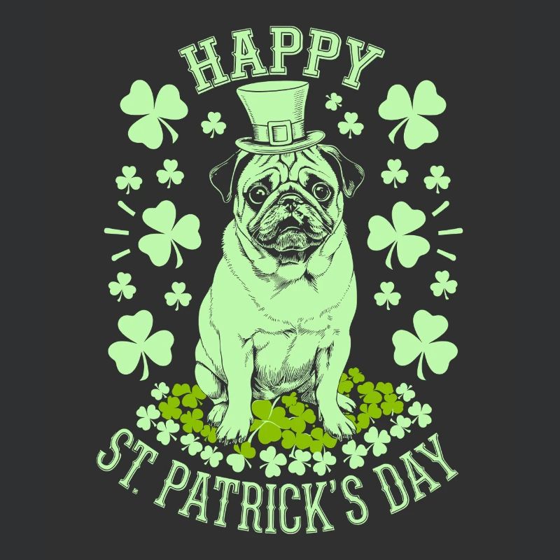 Bonne Saint-Patrick avec trèfles