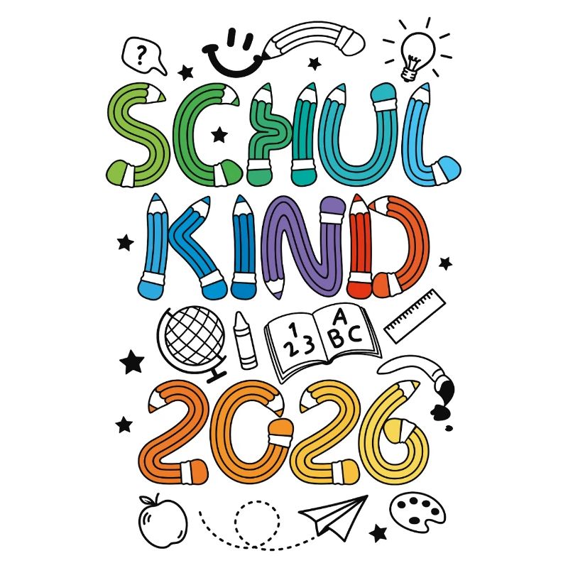 Schulkind 2026 Doodle Einschulung Schulanfang