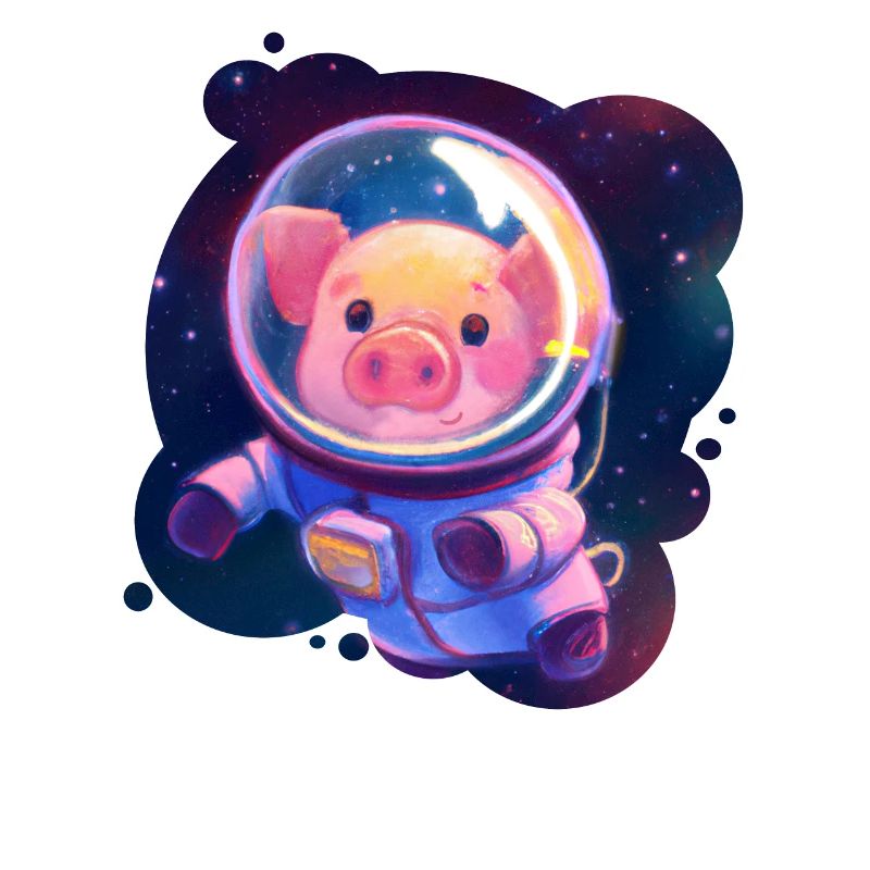 Couper cochon dans l’espace Drôle d’astronaute
