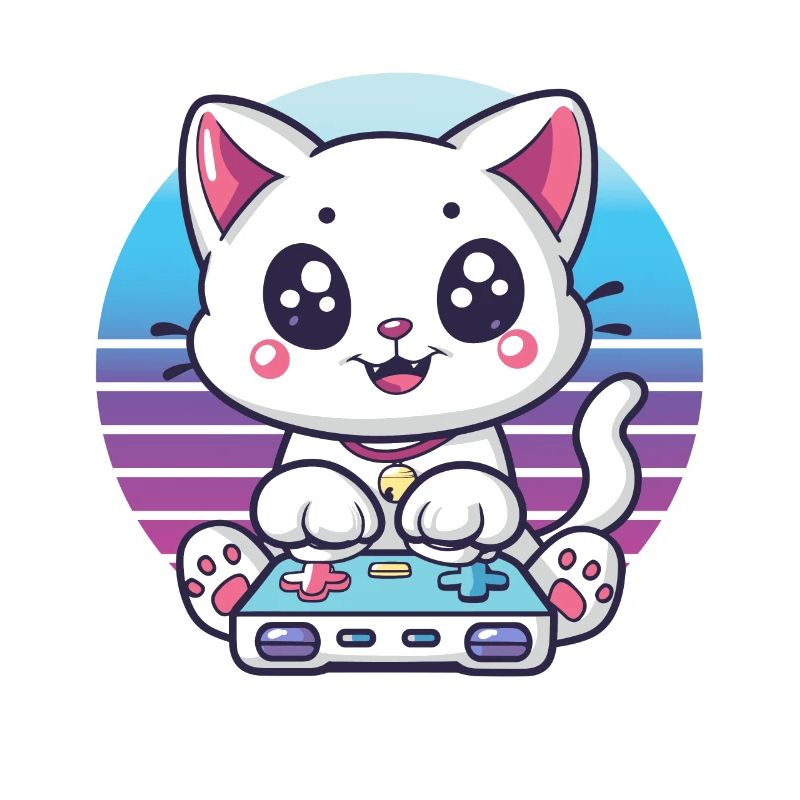 Fond rétro de jeu de chat