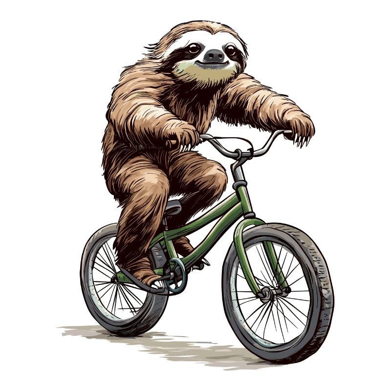 Sloth on Bicycle