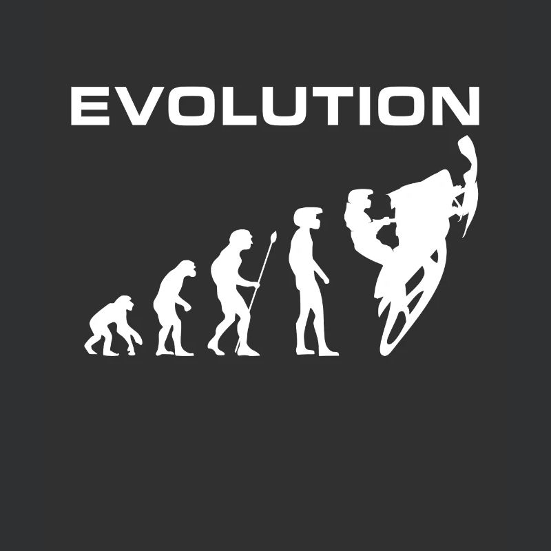 Snowmobile Evolution Distressed Silhouette Classique