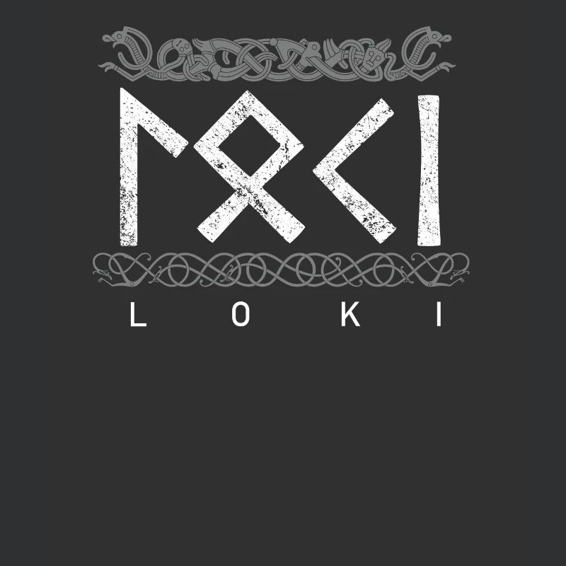 Loki Runic Script Medieval Market Vikings Valhalla