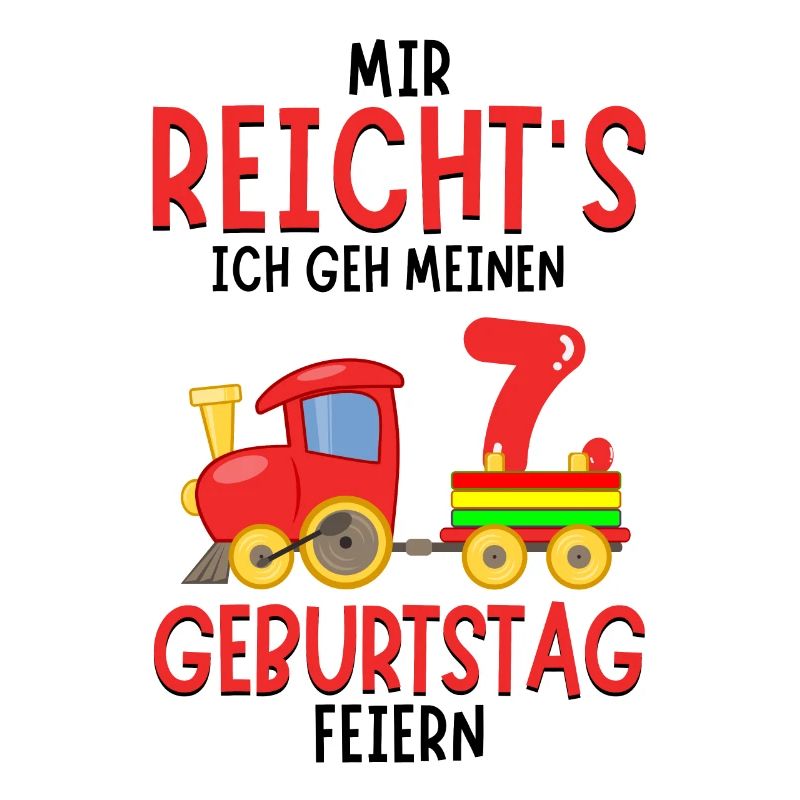 7. Geburtstag Geburtstagsgeschenk mit Eisenbahn