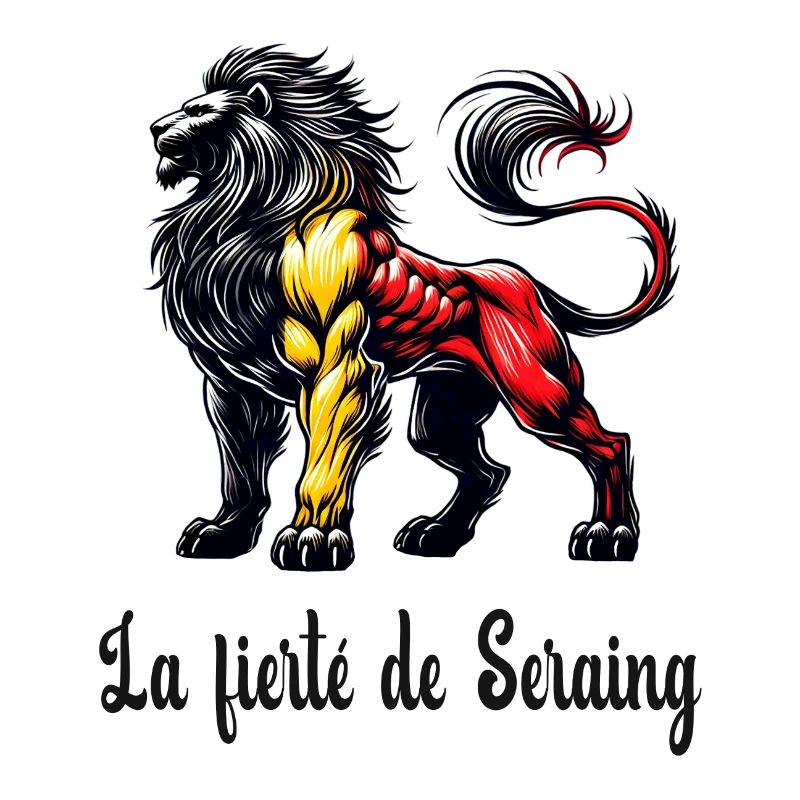 Motif du drapeau du lion de Seraing