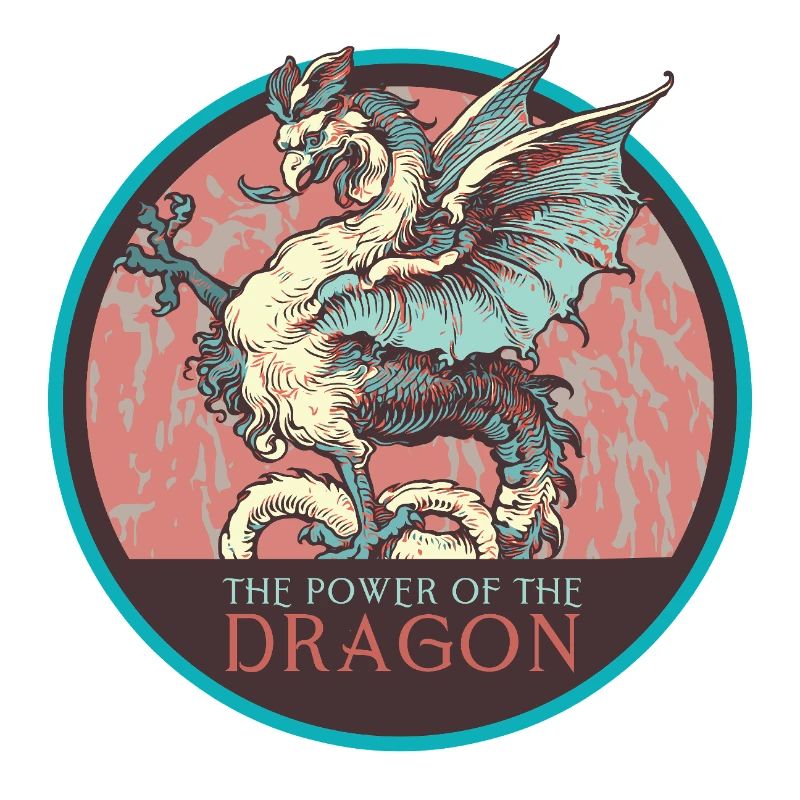 Mythical Power Dragon Illustration