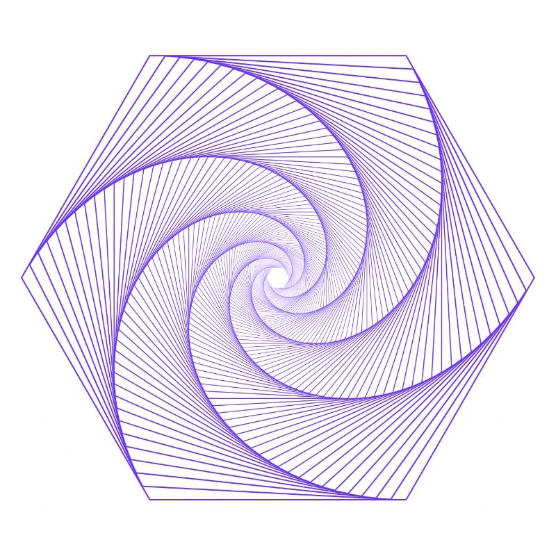 Spirale im hexagonalen Muster