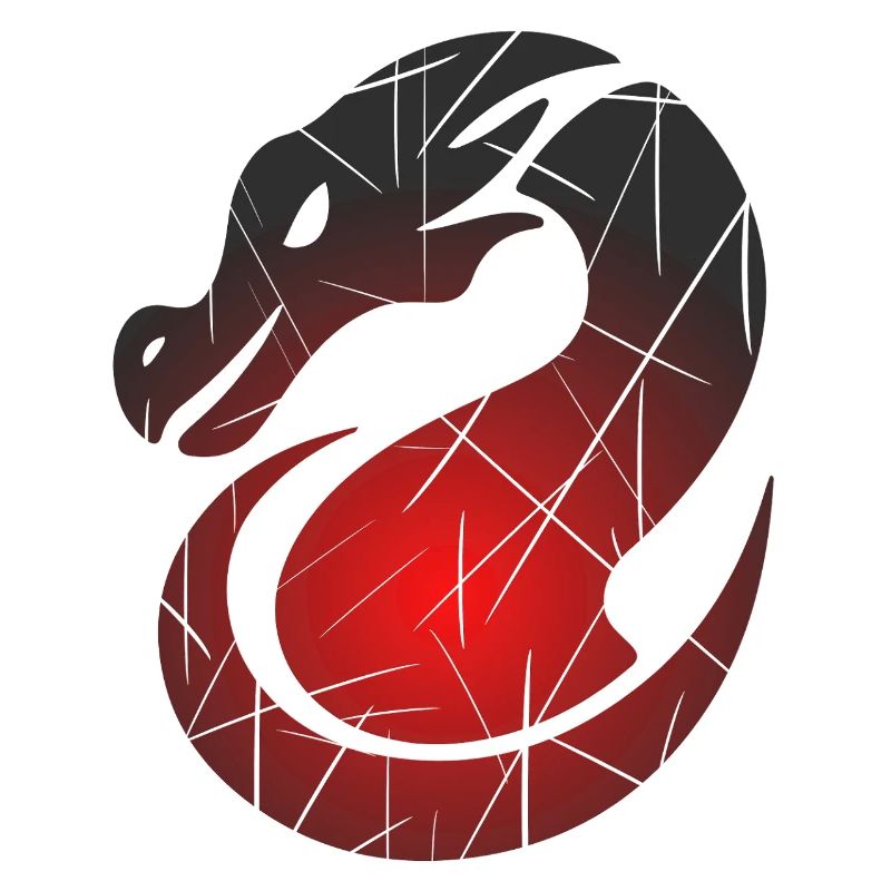 Roter Drachen mit Split-Textur