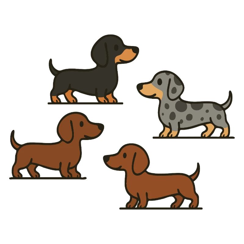 Dachshund Quartet: Maculati e Solidi
