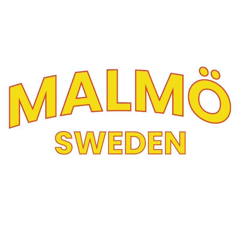 Malmö Schweden Retro-Textstil