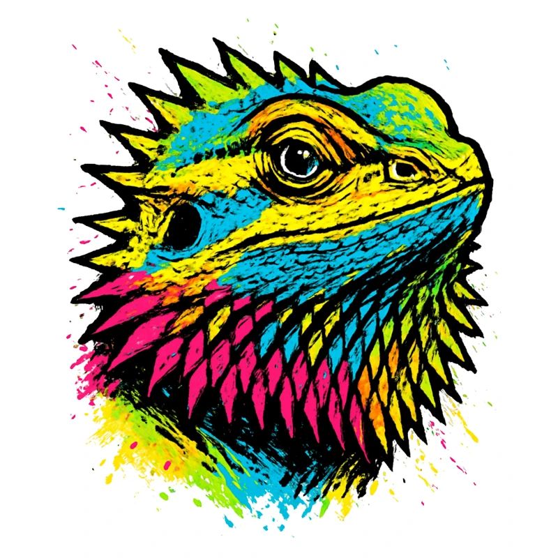 Bartagame Popkunst Bunte Straßenkunst