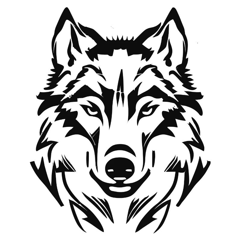 Cooler graphischer Wolf, Wolfskopf
