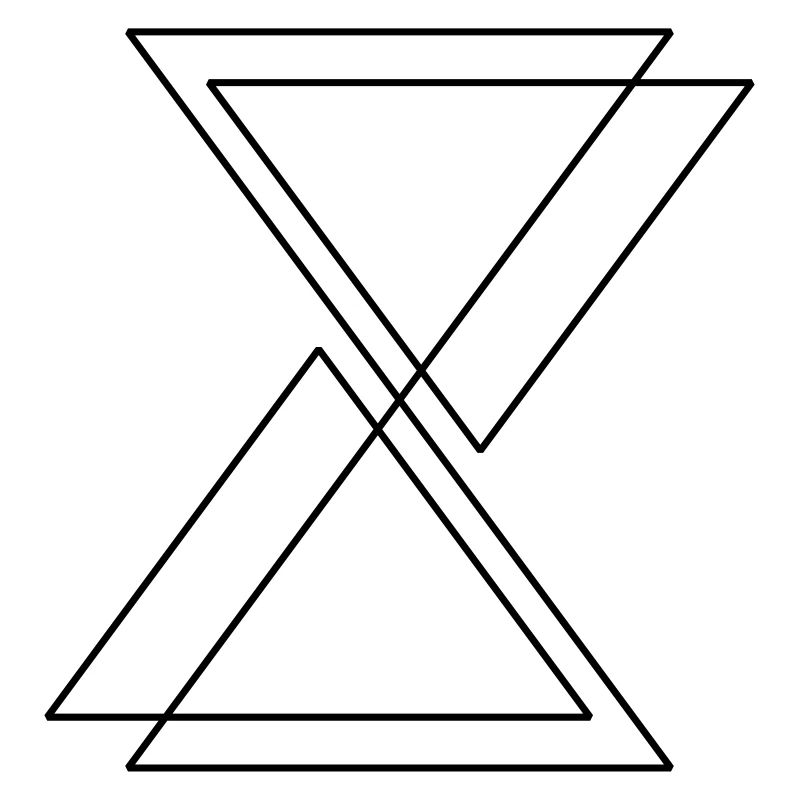 Time Runs Hourglass Abstract Rectangles