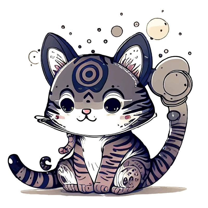 Design de chat super mignon.