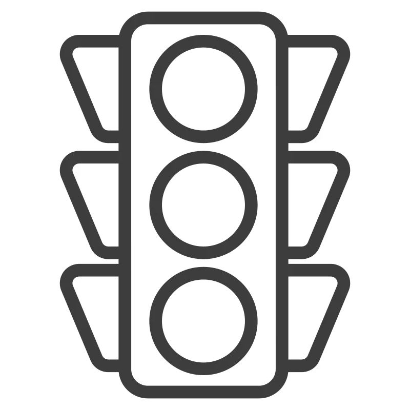 Icône de ligne de feu de circulation