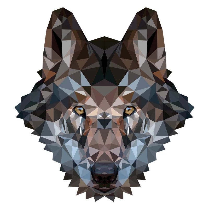 Wolf's Head | Polygon Wolf Head | Wolf geometrical