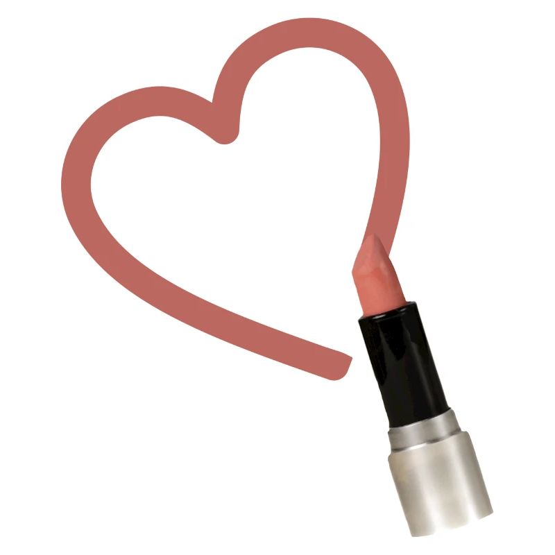 Lipstick paints heart