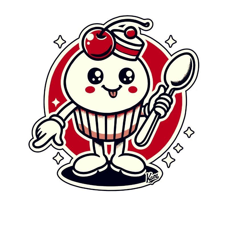 Cupcake-Kirsch-Löffel-Typ