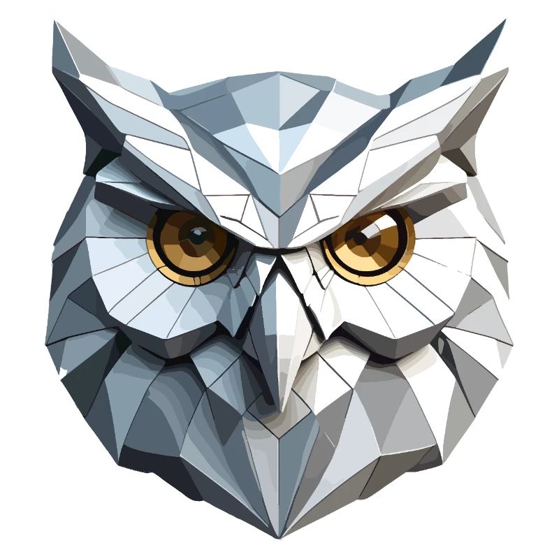Masque de hibou - Design Low Poly
