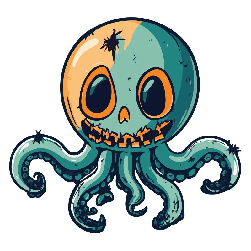 Octopus Halloween Zombie