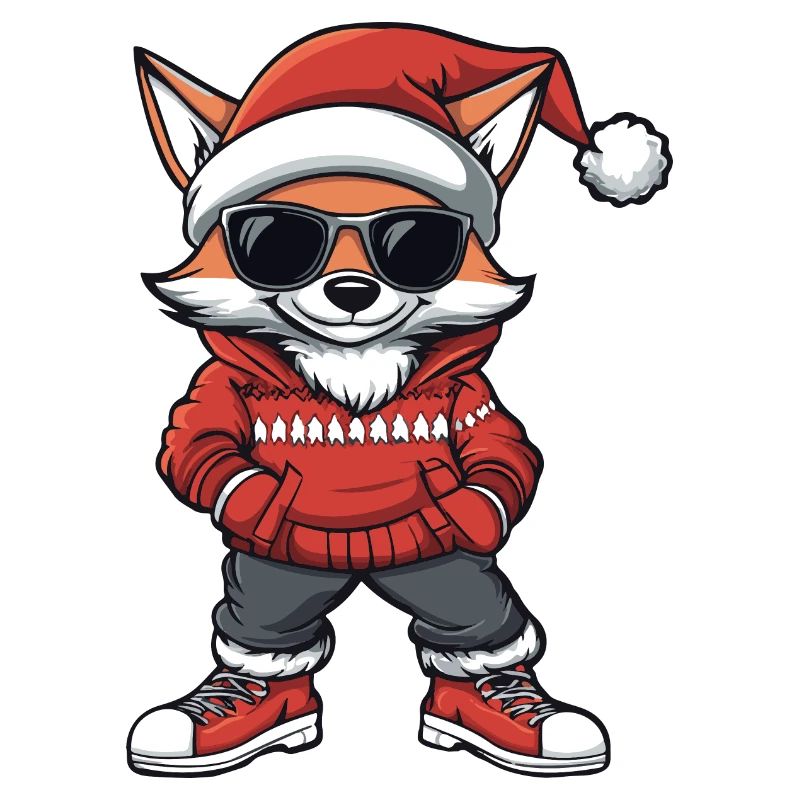 Fuchs Weihnachten Comic Cool