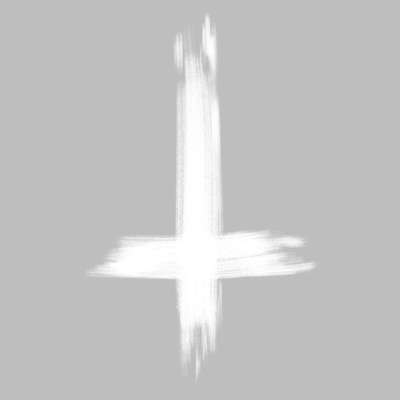 Sinner - Sinful - Cross turned upside down