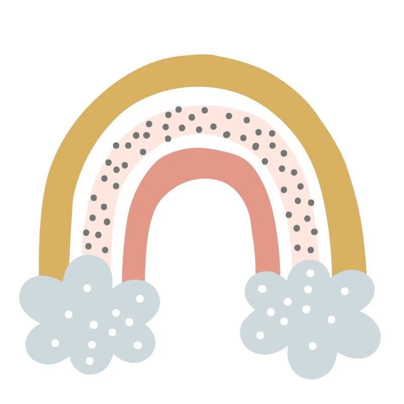 Arc-en-ciel Espoir avec nuages conception d’enfants