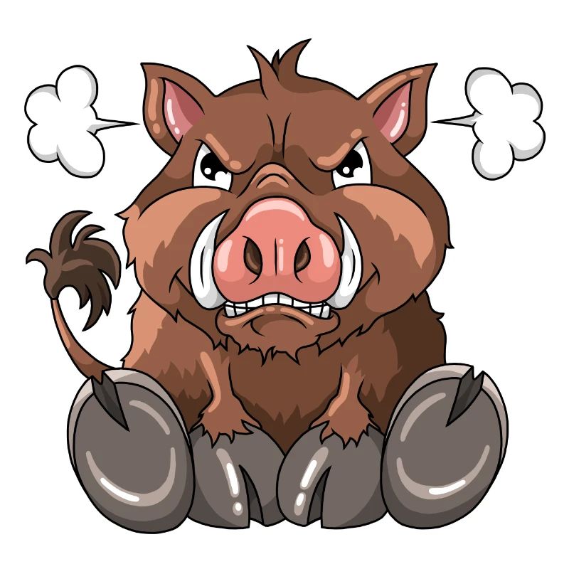 Wütendes Wildschwein Wald Bewohner