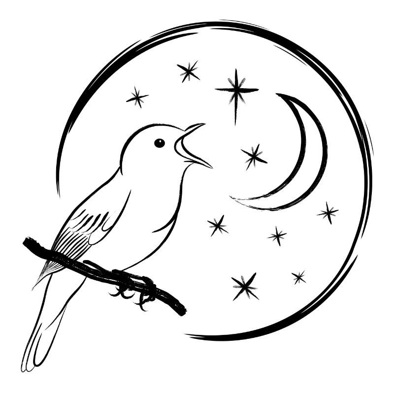 singing nightingale / singing bird