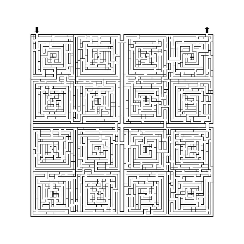 LabySquare 2 (nero monocromatico)