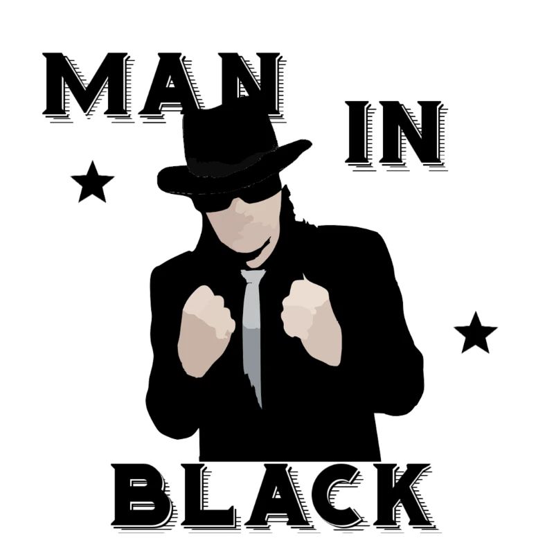 Man in Black Style Cool retro Geschenk