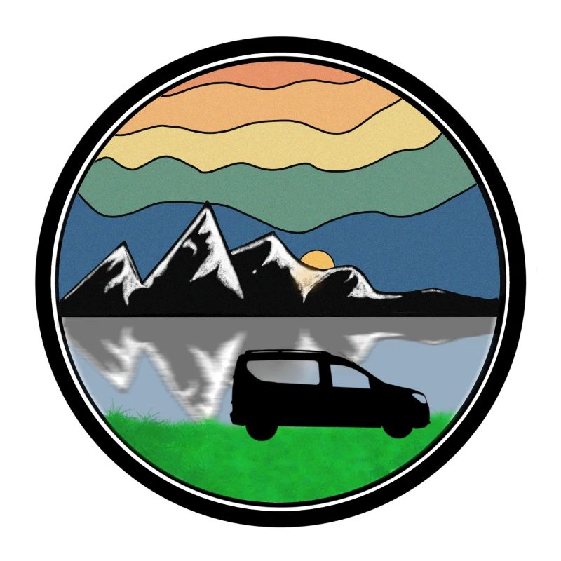 Schönes Minicamper Motiv, Reise, Van, Sonnenaufgan