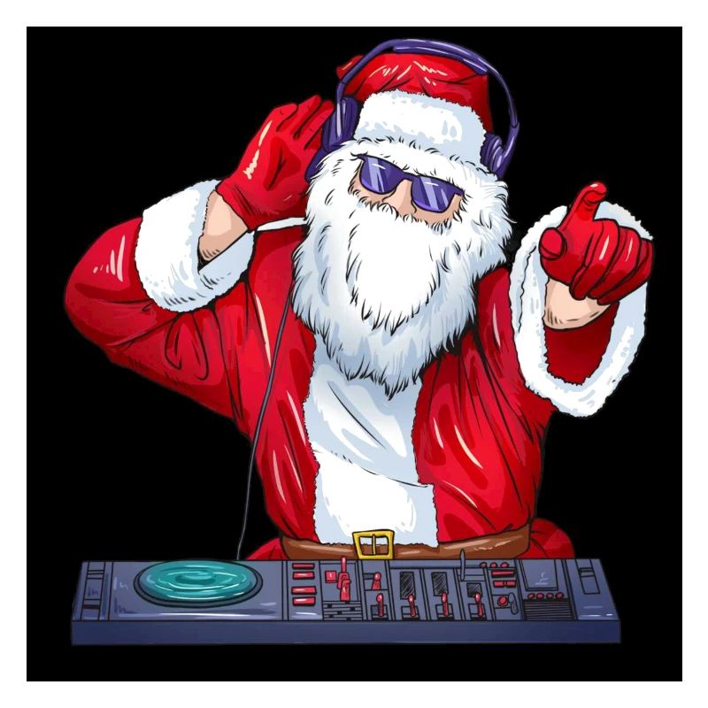 Lustiger Weihnachtsmann Claus Weihnachten Dj