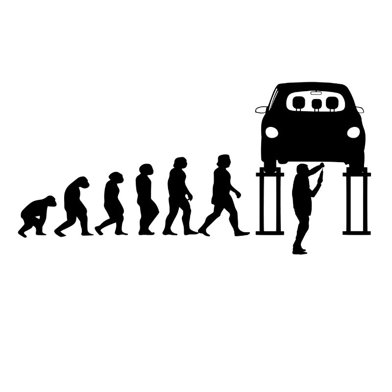 Geschenk wagen autofans mechaniker evolution