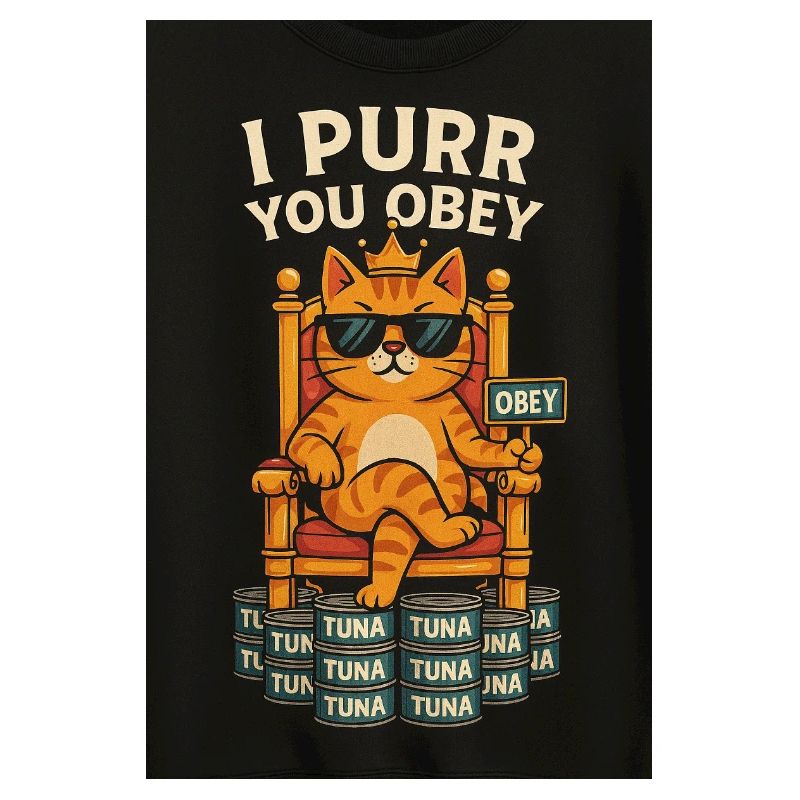 Commandes du roi des chats avec du thon