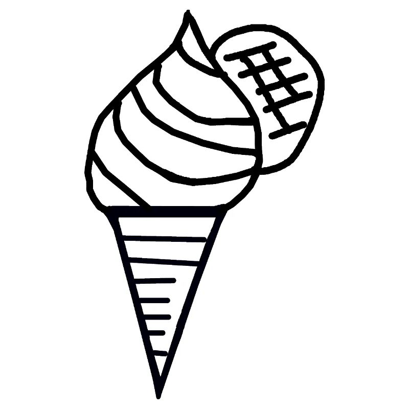 Eis  Eiscreme 60er Retro Eiswaffel Kinder