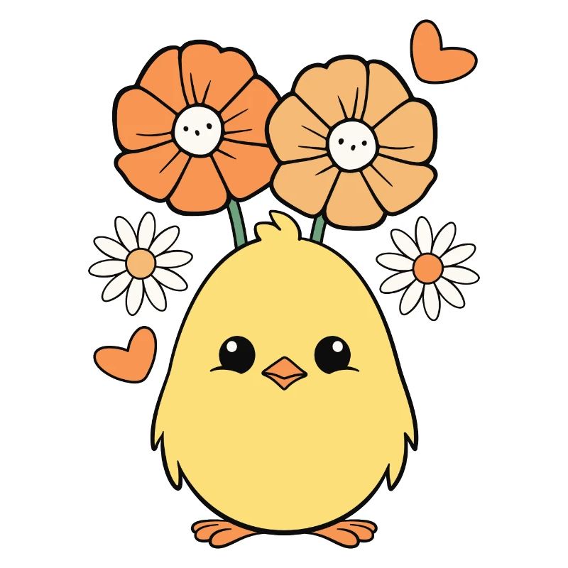 Chick, Chicken, Spring, Flowers, Summer, Easter, Garden