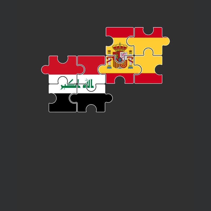 Irak Spanien Flagge Spanisch Iraker