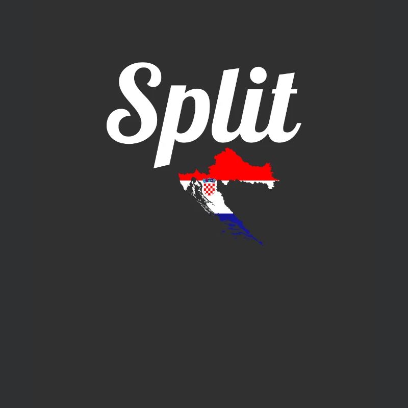 Split Carte Croatie Drapeau croate Croate
