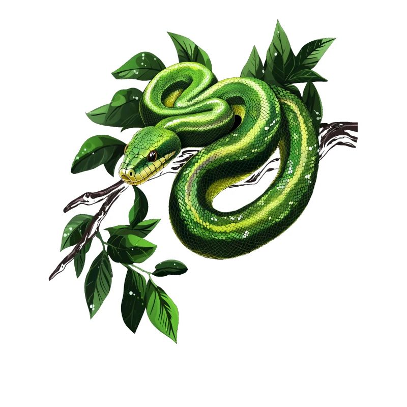 Arbre vert Python Serpents Amoureux Terrarium