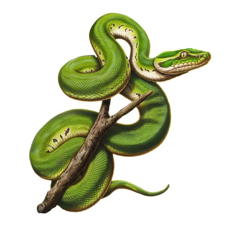 Arbre vert Python Serpents Amoureux Terrarium