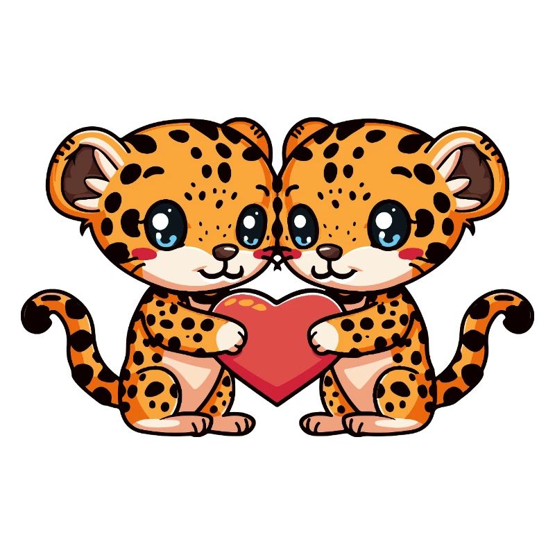 Leopard Paar Herz
