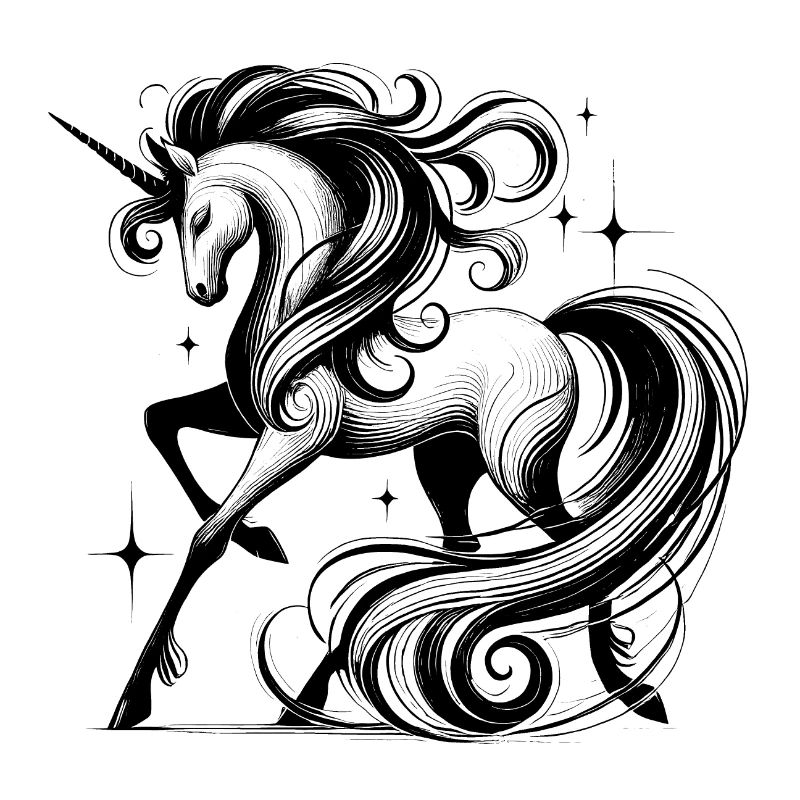 Raffinierte Einhorn-Silhouette
